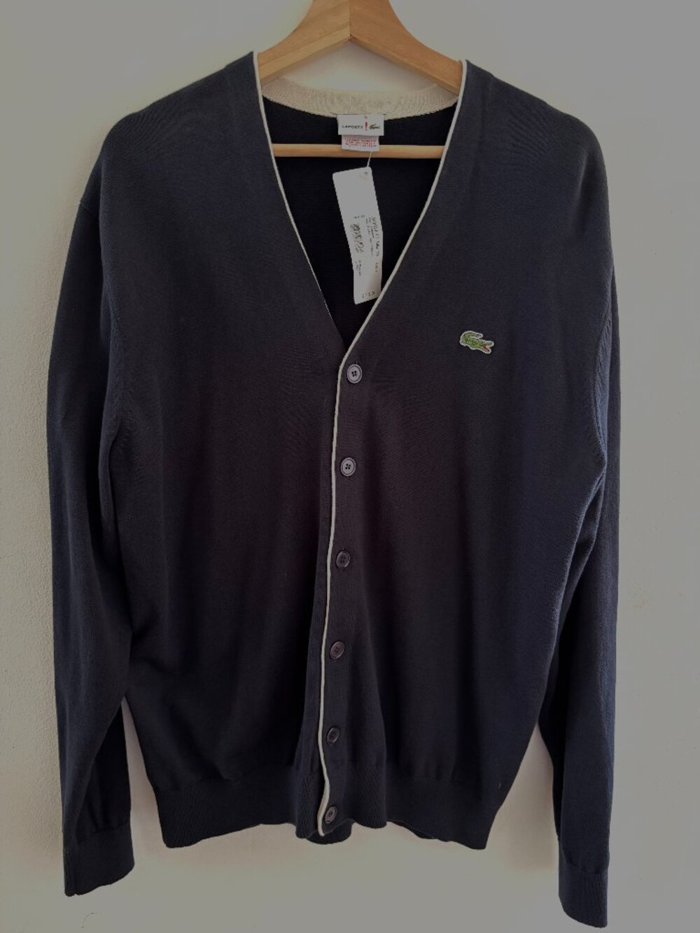Lacoste Men's Supima Cotton Cardigan Sweater